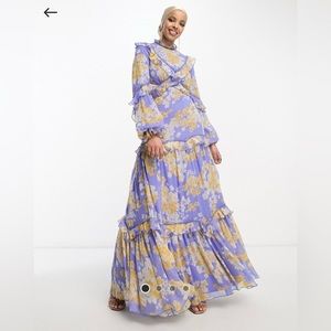 NWT ASOS DESIGN embellished long sleeve maxi dress